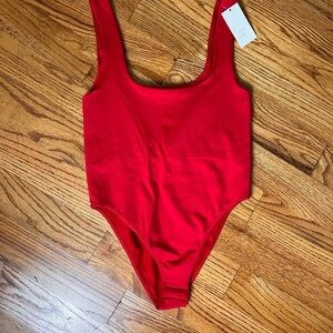 a new day Red One Piece Bodysuit NWT